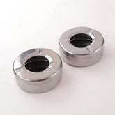 Kuber Industries Decorative Ash tray Stylish|Round Shape Pack of 2 (Silver)